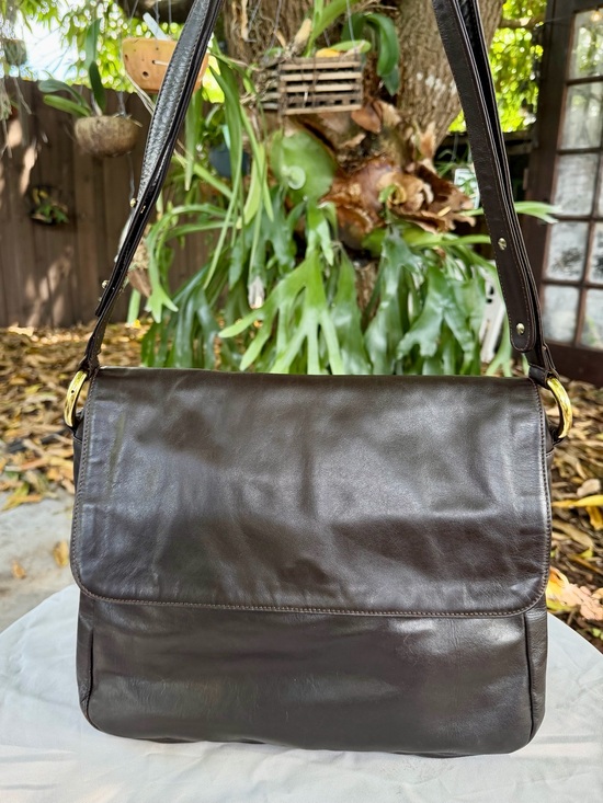 Bally Handbags - Authentic Bally Brown Leather Messenger Shoulder Bag Made in Italy + COA